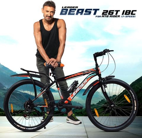 LEADER Beast 26T IBC Premium Cycle for Men, 7 Gear, Black - Image 4