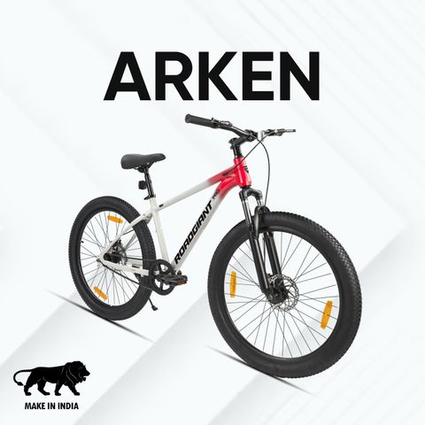 RoadGiant Pro ARKEN 27.5 MTB Alloy Cycle (Single Speed, Red) - Image 6
