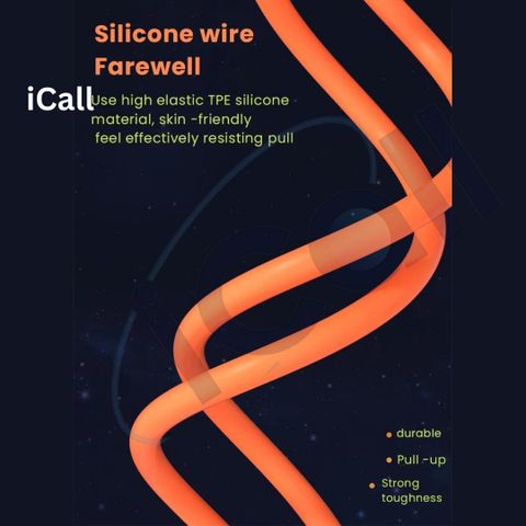 icall 3-in-1 Cable 1.2m 120W Orange - Image 4