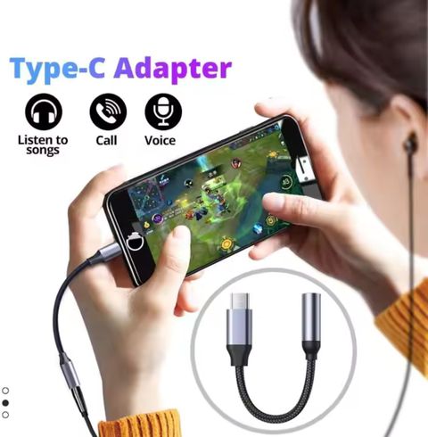 Aliens AUX Cable 1 A 0.12 m Aluminum Foil Type C to 3.5mm Audio Jack Cable, DAC Headphone/Earphone Converter Adapter| Hi-Fi Stereo Aux Cable Nylon Braided Material (Compatible with iPhone 17/16/15/Pro/Max,Samsung Galaxy S26/S25/S24,Google Pixel,OnePlus,Nothing, Grey, One Cable, USB Type C To 3.5mm Jack, 12 W) - Image 3