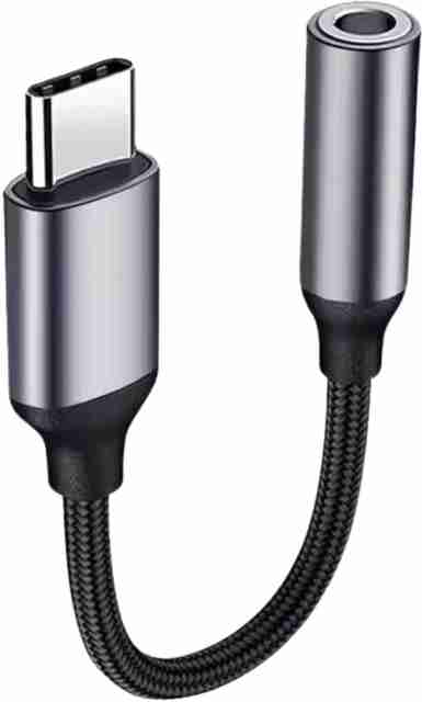 Aliens AUX Cable 1 A 0.12 m Aluminum Foil Type C to 3.5mm Audio Jack Cable, DAC Headphone/Earphone Converter Adapter| Hi-Fi Stereo Aux Cable Nylon Braided Material (Compatible with iPhone 17/16/15/Pro/Max,Samsung Galaxy S26/S25/S24,Google Pixel,OnePlus,Nothing, Grey, One Cable, USB Type C To 3.5mm Jack, 12 W) - Image 2
