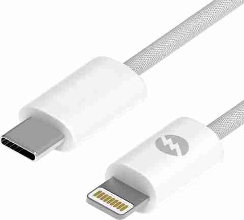 AMKETTE Lightning Cable 3A 1.2m Fabric Braided White - Image 5