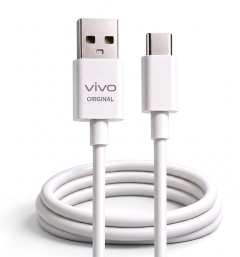vivo Type C 6 A 0.97 m Copper USB Type-C Cable | Fast Charge & Sync | 480Mbps Speed (Compatible with Vivo Mobile Phone, Vivo Earbuds, Vivo Charger, White, One Cable, USB Type A To USB Type C, 120 W) - Image 5