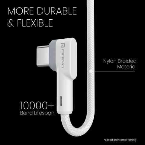 Portronics Konnect L USB Type-C Cable 1.2m White - Image 6