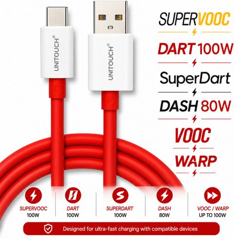 Unitouch 120W USB-A to USB-C Cable 1m Red - Image 6