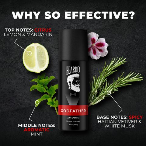 BEARDO Whisky Smoke God father Long Lasting Perfume Combo Body Spray - For Men (270 ml, Pack of 2) - Image 4
