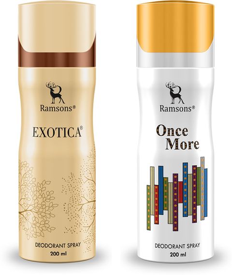 RAMSONS Exotica & Once More Deodorant Combo Deodorant Spray - For Men & Women (400 ml, Pack of 2) - Image 3