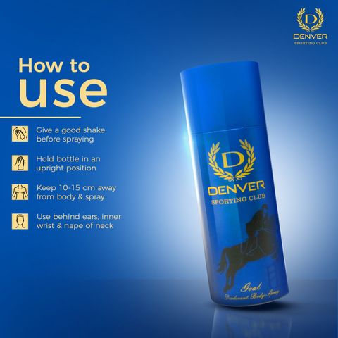 DENVER Sporting Club Rider & Goal Body Spray for Men (360ml, Pack of - Image 7