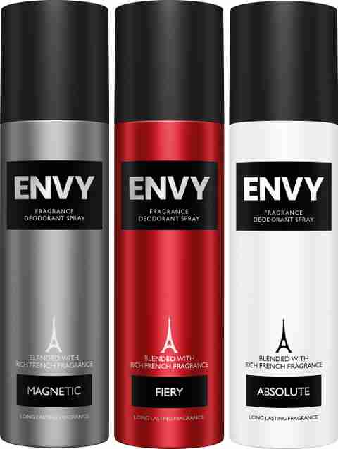 Envy Fiery, Absolute & Magnetic Deodorant Spray 420ml (Pack of 3) - Image 3