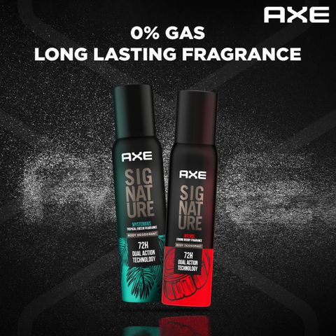 AXE Signature Mysterious and Intense Deodorant No Gas Body Perfume Body Spray - For Men (400 ml, Pack of 2) - Image 8