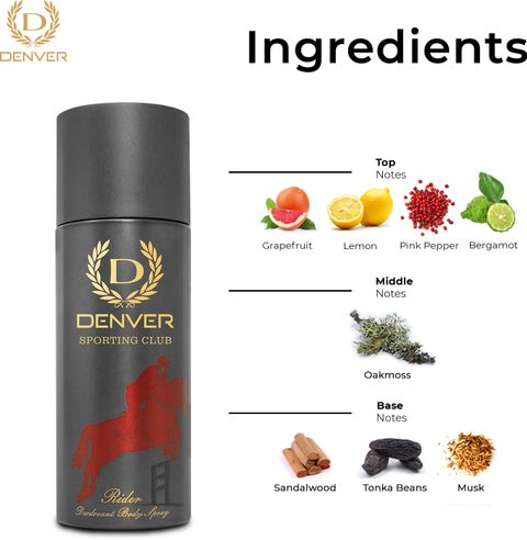 DENVER Sporting Club Rider & Goal Body Spray for Men (360ml, Pack of - Image 6