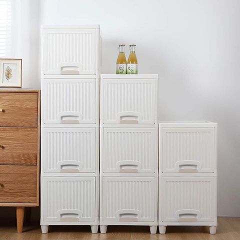 AK10ZONE 5 Compartment Plastic Chest of Drawers White - Image 8