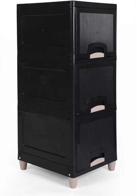 TOOBIL 3 Compartments plastic DRAWER (Black) - Image 8