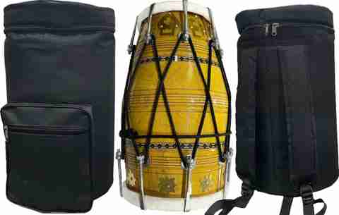 AMROHA ENTERPRISES Professional Y-18-N-B-R Nut & Bolts Dholak (Yellow) - Image 5