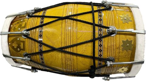 AMROHA ENTERPRISES Professional Y-18-N-B-R Nut & Bolts Dholak (Yellow) - Image 7
