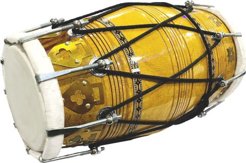 AMROHA ENTERPRISES Professional Y-18-N-B-R Nut & Bolts Dholak (Yellow) - Image 6