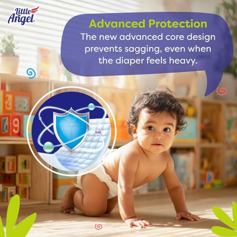 Little Angel Easy Dry Diaper Pants M, Pack of 2 · 12 kg (24 kg total) - Image 4