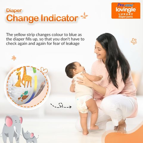 Pro-ease Lovingle Premium Baby Diaper Pants | Size Small| 34 Count Pant Diapers - S (34 Pieces) - Image 7
