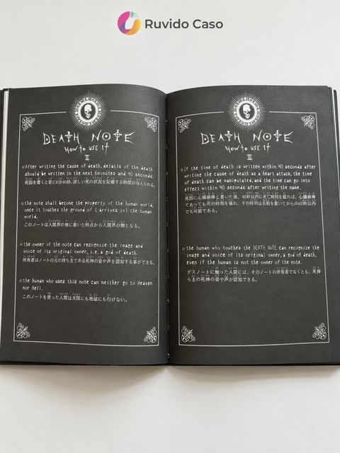RUVIDO CASO Death Note Diary A5 Notebook with Feather Pen & Bookmark - Image 3