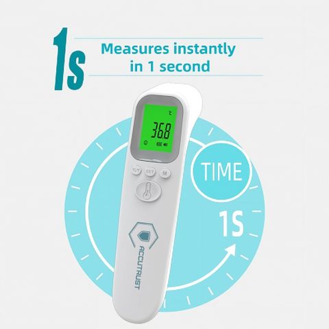 Accutrust AD802 Medical Infrared Forehead Thermometer | Digital Non-Contact Thermometer Gun Thermometer (White) - Image 8