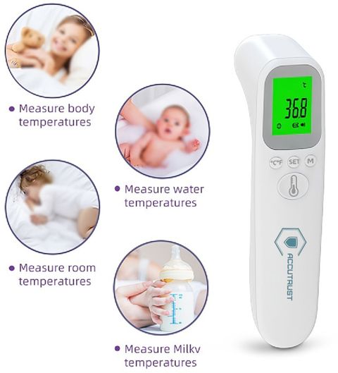 Accutrust AD802 Medical Infrared Forehead Thermometer | Digital Non-Contact Thermometer Gun Thermometer (White) - Image 7