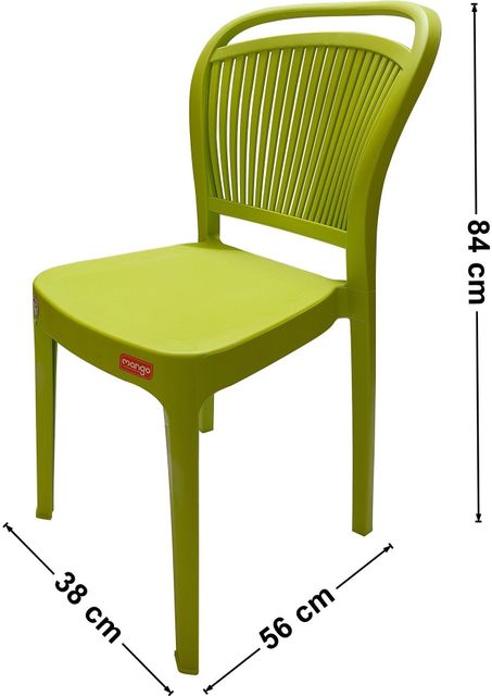 TrendyLivings 4 Seater Plastic Dining Table Set, Green - Image 5