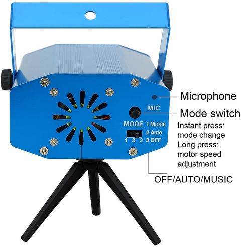 Xydrozen Multi Design Voice-Activated Mini DJ Laser Projector