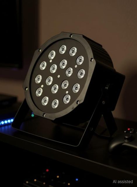 POWERLITE LED PAR Stage Lights 18 x 3W LED RGB Stage Lighting DMX