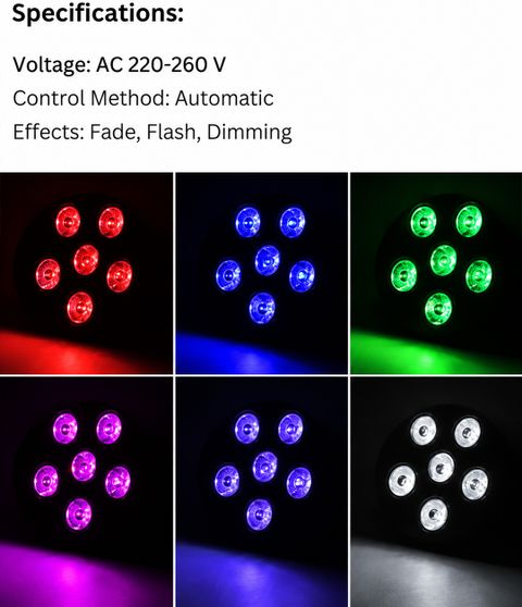 RAYVIX 06LED PAR DJ Lights 7-Channel Change Mode for Wedding - Image 3