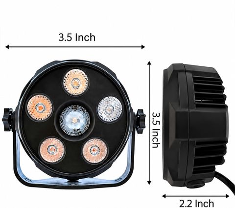 RAYVIX 06LED PAR DJ Lights 7-Channel Change Mode for Wedding - Image 4
