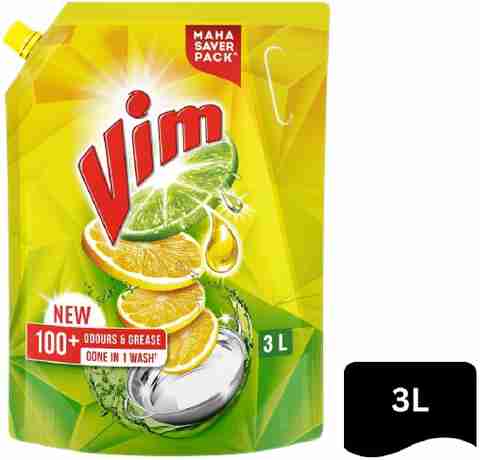 Vim Dishwash Core Dish Cleaning Gel (Lemon, 3 L) - Image 5