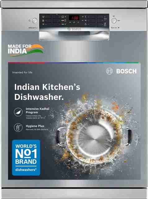 BOSCH SMS46KI03I Free Standing 15 Place Settings Intensive Kadhai Cleaning| No Pre-rinse Required Dishwasher - Image 2