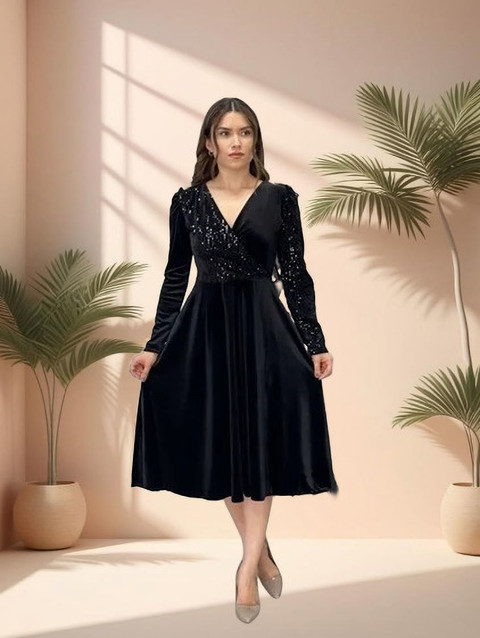 black velvet knee length dress Sleeve Dresses Women's Knee-Length Casual Dresses TADKESHVAR Women A-line Beige Buy TADKESHVAR Women A-line Beige Knee Length Dress Online At Best Prices In India high waisted