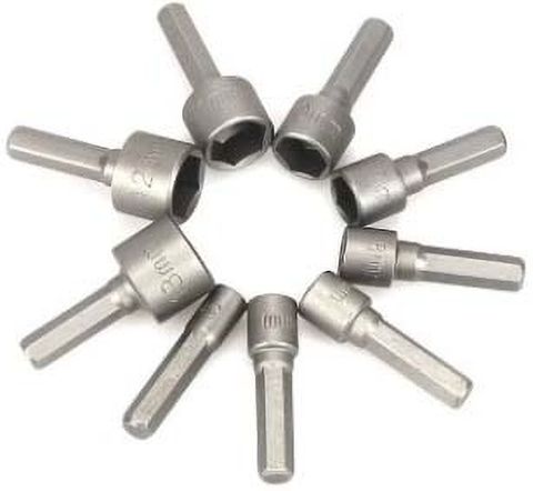 KMECOMM 9-Piece Hex Shank Nut Setter Set 5-13mm - Image 7