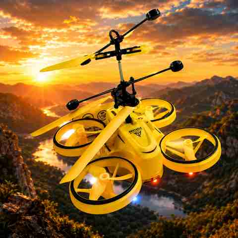 TOYOYE USB Rechargeable Mini RC Drone for Kids Hand Sensor Flying Quadcopter Drone - Image 3