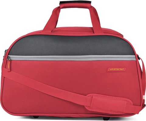 ARISTOCRAT 41L Red Duffle Bag with Wheels - Image 6