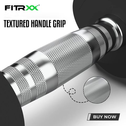 FITRXX 15 kg Rubber Coated Bouncer Dumbbells Pair - Image 4