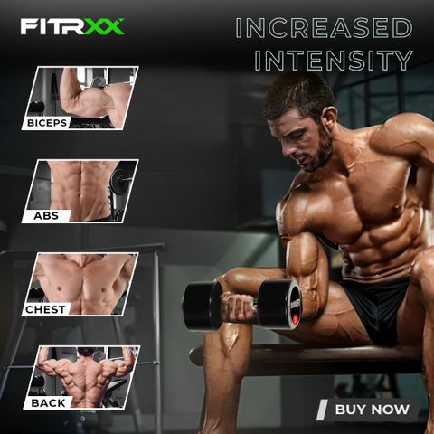 FITRXX 15 kg Rubber Coated Bouncer Dumbbells Pair - Image 7