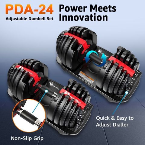 Powermax Fitness PDA-24 15-in-1 Home Gym Set, 2.5-24kg - Image 6