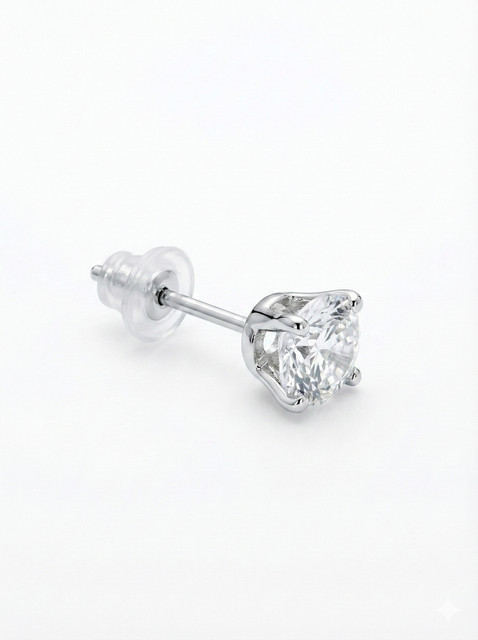 Diamond Ronaldo Earrings Buy Shree Ju RONALDO DIMOND STUD Diamond Stainless Steel  Stud Earring Online At Best Prices In India