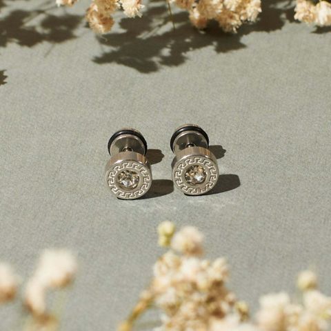 Salty Alpha Gentleman's Stainless Steel Stud Earrings for Men & Boys - Image 8