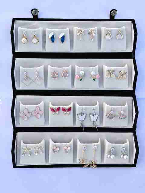 Treviyaa 16 Pair Stylish Western Earrings Set for Women & Girls | Trendy Fashion Combo Alloy Earring Set - Image 5