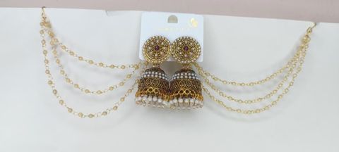 Krishaa Enterprises Bahubali Alloy Traditional Earrings - Image 6