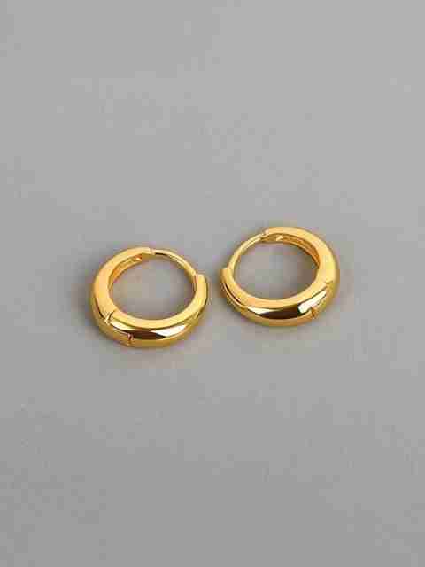 Aksha Collection Gold Plated Copper Clip-On Hoop Earrings - Image 5
