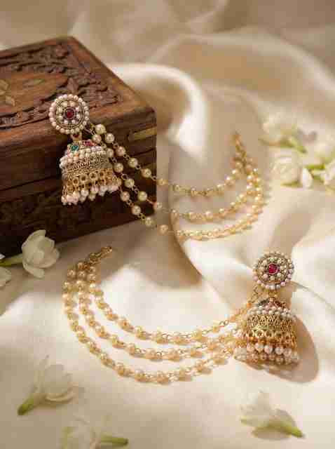Krishaa Enterprises Bahubali Alloy Traditional Earrings - Image 5