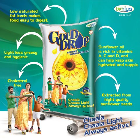 Gold Drop Refined Sunflower Oil (1 L) - Image 6