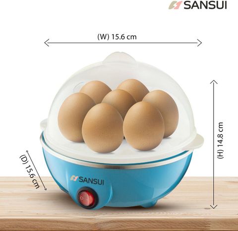 Sansui 7 Egg Electric Boiler Electric Egg Boiler Egg Cooker (Blue, 7 Eggs) - Image 8