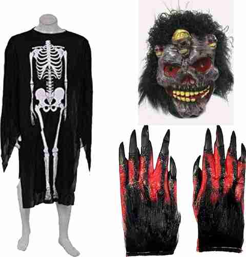 Brown Leaf Halloween Skeleton Costume Set (M) - Image 3