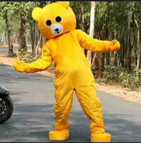 Shimazu Yellow Teddy Bear Mascot Dress for Adults (XXL) - Image 5