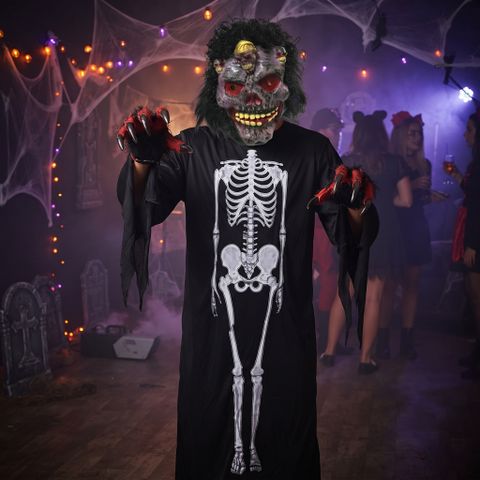 Brown Leaf Halloween Skeleton Costume Set (M) - Image 7